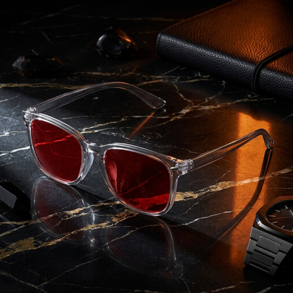 Lucidorm Aether — Lunettes Anti-Lumière Bleue | Verres Rouge